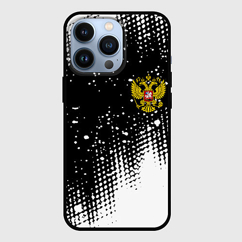 Чехол iPhone 13 Pro Герб Росси краски / 3D-Черный – фото 1