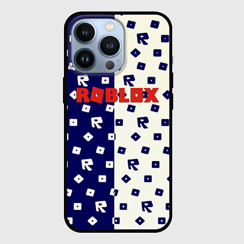 Чехол iPhone 13 Pro Roblox pattern / 3D-Черный – фото 1