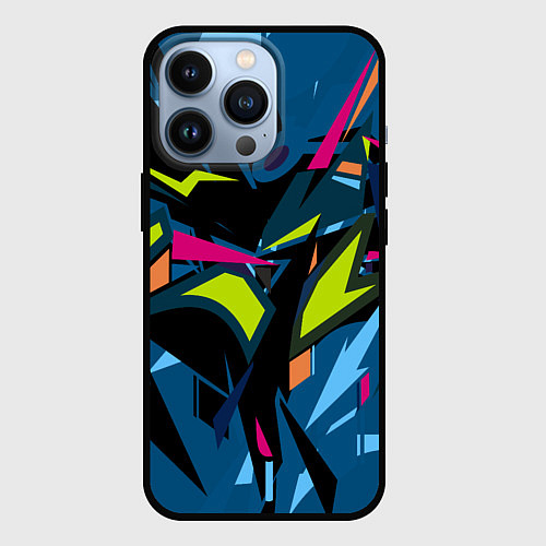 Чехол iPhone 13 Pro Настоящая абстракция / 3D-Черный – фото 1