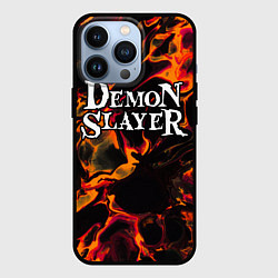 Чехол iPhone 13 Pro Demon Slayer red lava