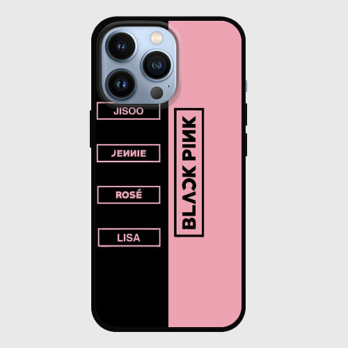 Чехол iPhone 13 Pro Blackpink южнокорейская группа / 3D-Черный – фото 1