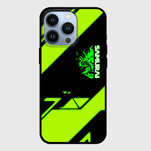 Чехол iPhone 13 Pro Киберпанк кислотная геометрия / 3D-Черный – фото 1