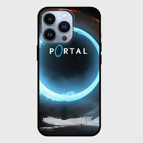 Чехол iPhone 13 Pro Portal logo game / 3D-Черный – фото 1