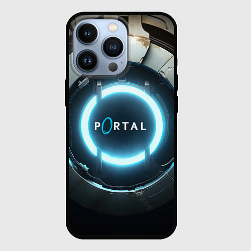 Чехол iPhone 13 Pro Portal logo game / 3D-Черный – фото 1