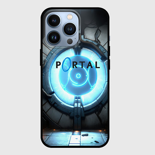 Чехол iPhone 13 Pro Portal logo game / 3D-Черный – фото 1