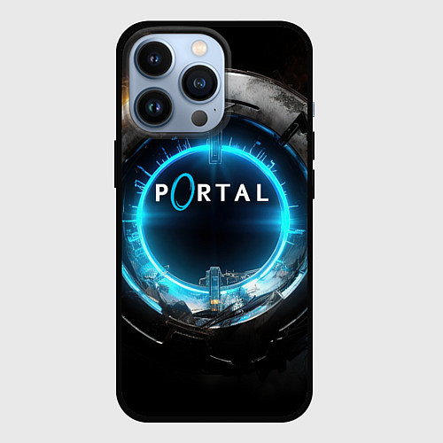 Чехол iPhone 13 Pro Portal логотип игры / 3D-Черный – фото 1