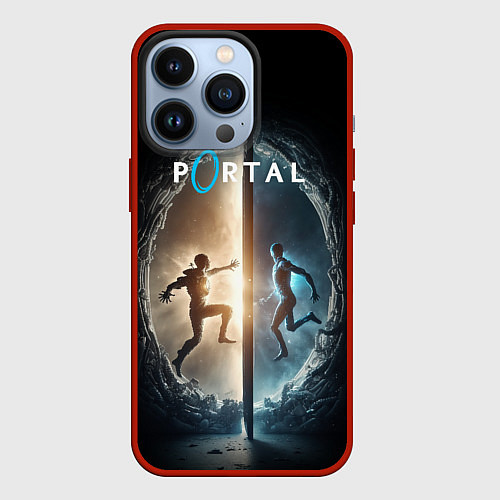 Чехол iPhone 13 Pro Люди в портале / 3D-Красный – фото 1