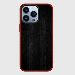 Чехол для iPhone 13 Pro Текстура темного паркета, цвет: 3D-красный