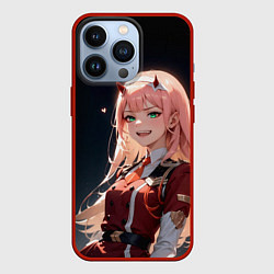 Чехол для iPhone 13 Pro Милый во франксе - zero two, цвет: 3D-красный