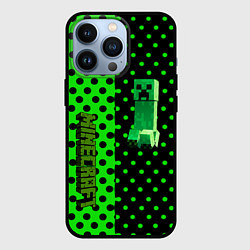 Чехол iPhone 13 Pro Minecraft creeper pattern