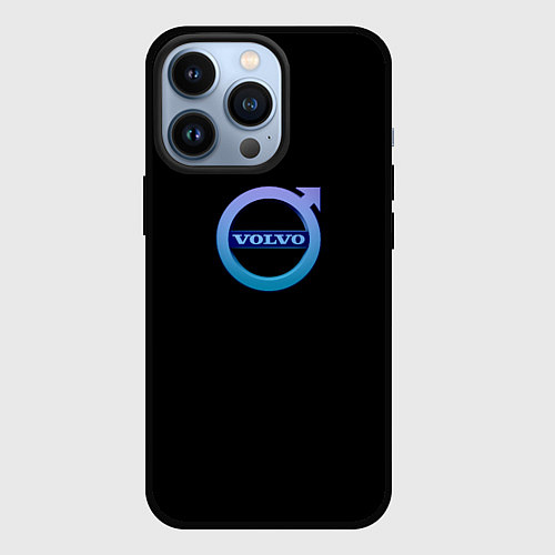 Чехол iPhone 13 Pro Volvo neon logo / 3D-Черный – фото 1