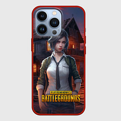 Чехол iPhone 13 Pro PUBG девушка в игре