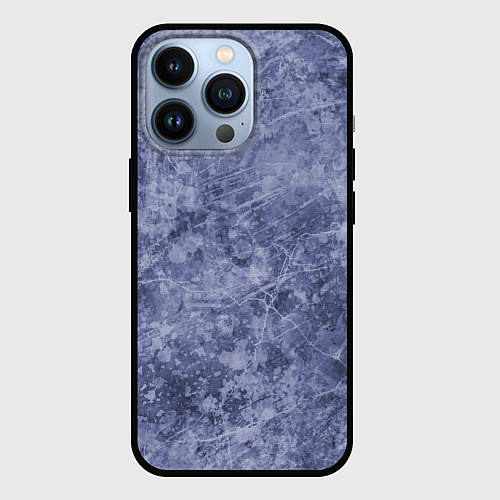 Чехол iPhone 13 Pro Абстракция - синий лёд / 3D-Черный – фото 1