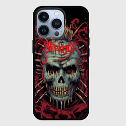 Чехол для iPhone 13 Pro Slipknot череп зомби, цвет: 3D-черный