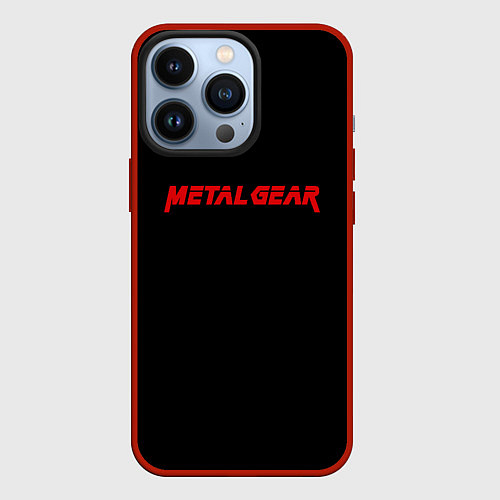 Чехол iPhone 13 Pro Metal gear red logo / 3D-Красный – фото 1