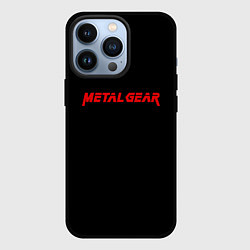 Чехол для iPhone 13 Pro Metal gear red logo, цвет: 3D-черный