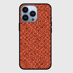Чехол для iPhone 13 Pro Коралловый текстурированный узорный, цвет: 3D-черный