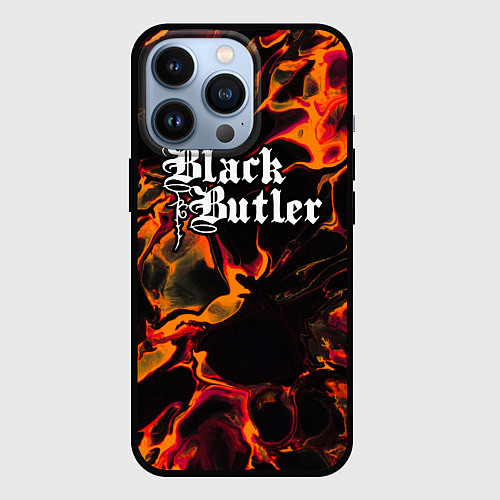 Чехол iPhone 13 Pro Black Butler red lava / 3D-Черный – фото 1