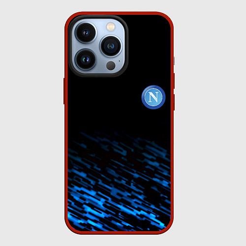 Чехол iPhone 13 Pro Napoli fc club texture / 3D-Красный – фото 1