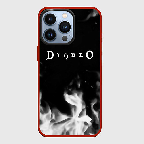 Чехол iPhone 13 Pro Diablo fire black / 3D-Красный – фото 1