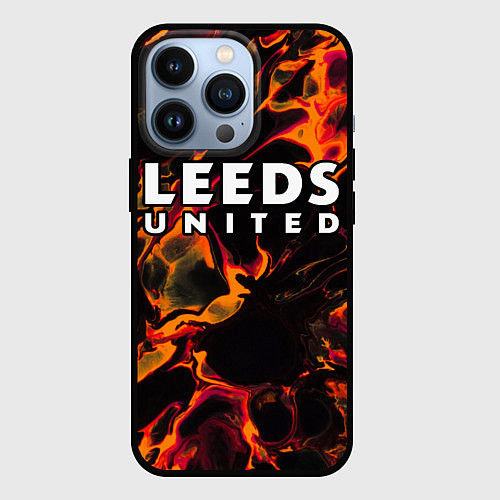 Чехол iPhone 13 Pro Leeds United red lava / 3D-Черный – фото 1