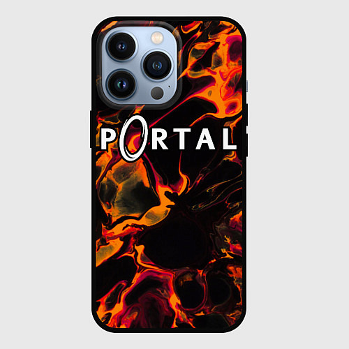 Чехол iPhone 13 Pro Portal red lava / 3D-Черный – фото 1