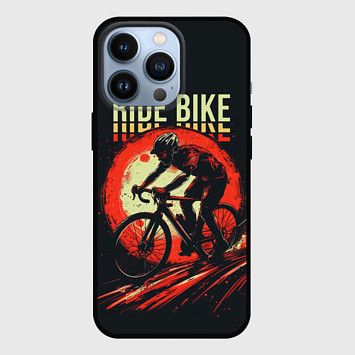 Чехол iPhone 13 Pro Ride bike / 3D-Черный – фото 1