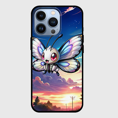 Чехол iPhone 13 Pro Pokemon butterfree / 3D-Черный – фото 1