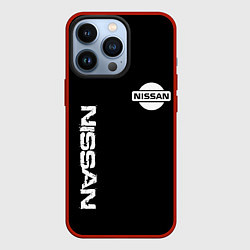 Чехол для iPhone 13 Pro Nissan logo white auto, цвет: 3D-красный