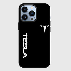 Чехол iPhone 13 Pro Tesla logo white