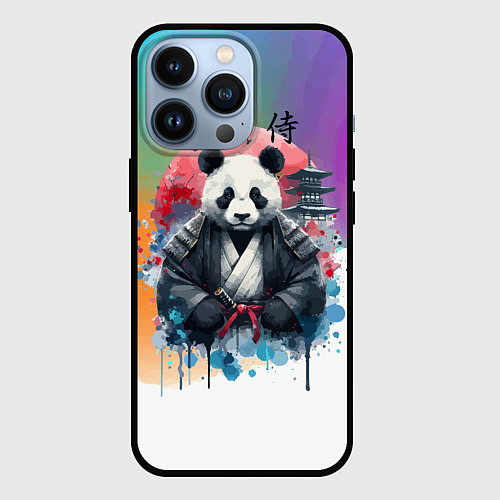 Чехол iPhone 13 Pro Panda samurai - Japan / 3D-Черный – фото 1