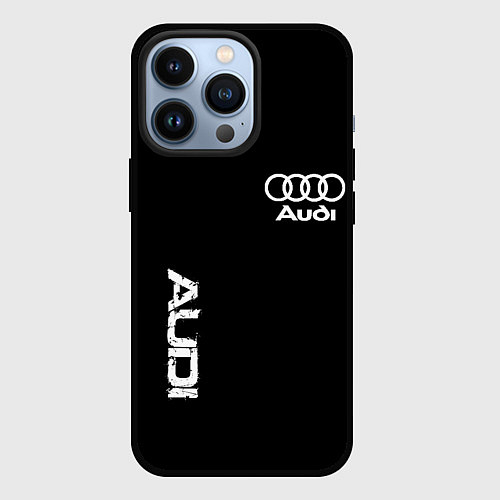 Чехол iPhone 13 Pro AUDI sport white / 3D-Черный – фото 1