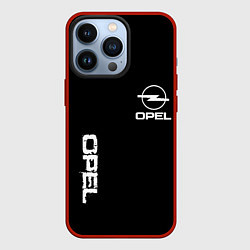 Чехол для iPhone 13 Pro Opel white logo, цвет: 3D-красный