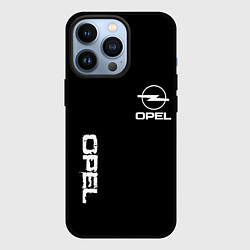 Чехол для iPhone 13 Pro Opel white logo, цвет: 3D-черный