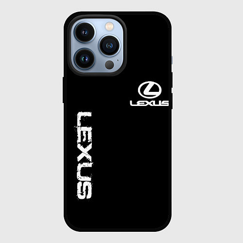 Чехол iPhone 13 Pro Lexus white logo auto / 3D-Черный – фото 1