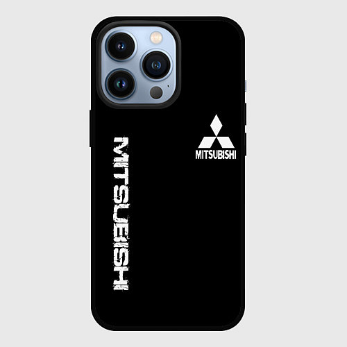 Чехол iPhone 13 Pro Mitsubishi logo white auto / 3D-Черный – фото 1