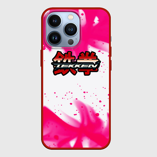 Чехол iPhone 13 Pro Tekken neon flame / 3D-Красный – фото 1