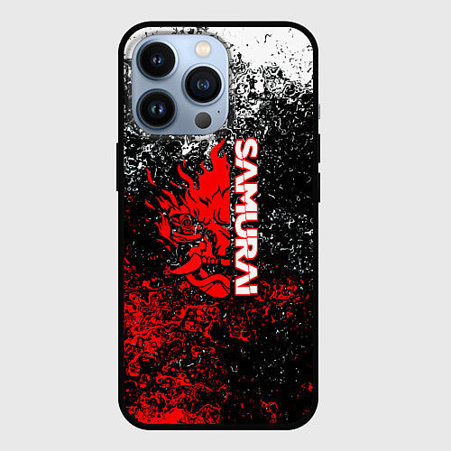 Чехол iPhone 13 Pro Samurai брызги красок / 3D-Черный – фото 1