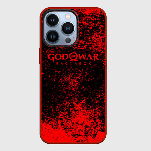 Чехол iPhone 13 Pro God of war ragnar blood / 3D-Красный – фото 1