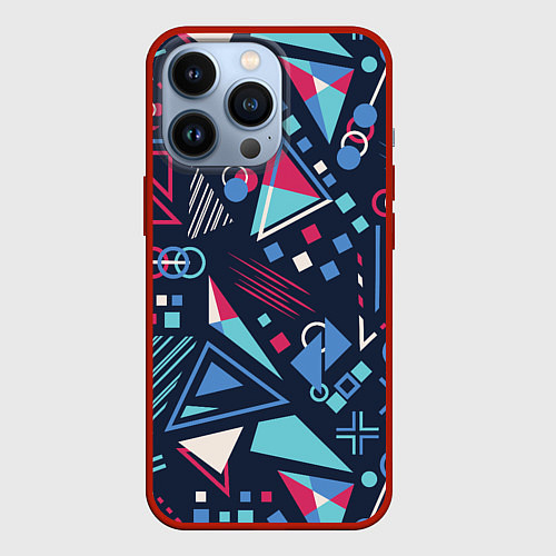 Чехол iPhone 13 Pro Яркий абстрактный узор для спорта / 3D-Красный – фото 1