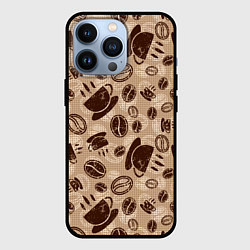 Чехол iPhone 13 Pro Кофейный узор