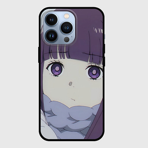 Чехол iPhone 13 Pro Sousou no Frieren Ферн sad face / 3D-Черный – фото 1