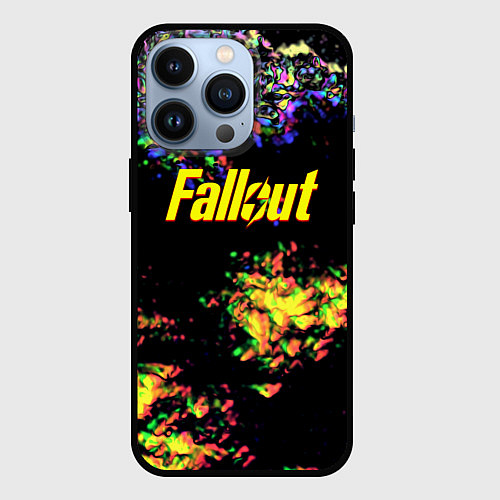 Чехол iPhone 13 Pro Fallout краски / 3D-Черный – фото 1