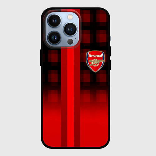 Чехол iPhone 13 Pro Arsenal fc sport geometry steel / 3D-Черный – фото 1