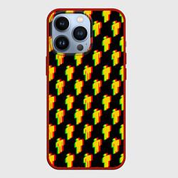 Чехол iPhone 13 Pro Billie Eilish glitch pattern