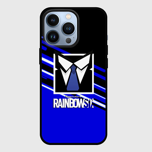 Чехол iPhone 13 Pro Rainbow six geometry steel / 3D-Черный – фото 1