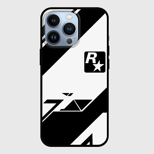 Чехол iPhone 13 Pro Rockstar game pattern / 3D-Черный – фото 1