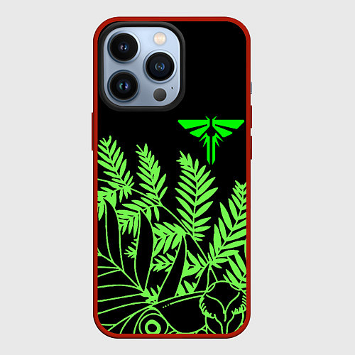 Чехол iPhone 13 Pro The Last of Us acid logo / 3D-Красный – фото 1