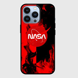 Чехол iPhone 13 Pro NASA красный огонь
