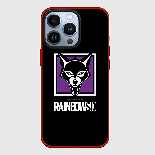 Чехол iPhone 13 Pro Rainbow six logo ubisoft / 3D-Красный – фото 1